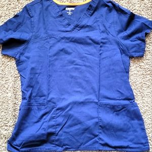 Scrubstar Navy Blue Scrub Top Size Medium